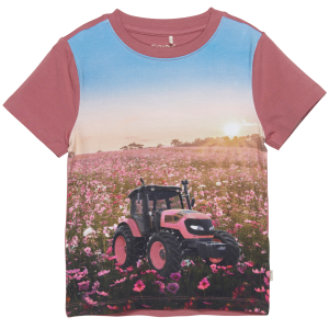 Køb Minymo Traktor Pige T-shirt i økologisk bomuld - Deco Rose - 104 online billigt tilbud rabat tøj