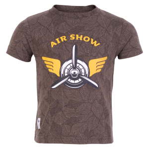 Køb N.O.H.R. Drenge T-shirt - Asphalt AOP Leaves - 110/116 online billigt tilbud rabat tøj