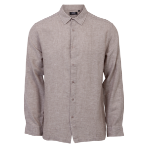 Køb Nero Marco Herre Skjorte i hørmix - SAnd - L online billigt tilbud rabat tøj