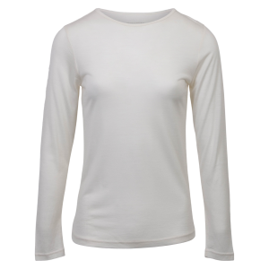 Køb Panos Emporio Dame Langærmet t-shirt i merinouldmix - OFFWHITE - S online billigt tilbud rabat tøj