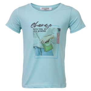 Køb Pige T-shirt - Blå - 104 online billigt tilbud rabat tøj