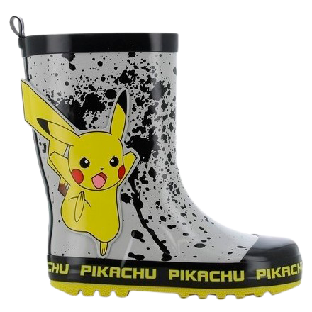 Køb Pikachu Børne Gummistøvler - Lysgrå/sort - 26 online billigt tilbud rabat tøj