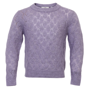 Køb Queenz Gora Børne Striktrøje - Lavender gray - 146/152 online billigt tilbud rabat tøj