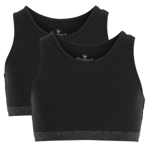 Køb Queenz Uno Pige Top - Black - 134/140 online billigt tilbud rabat tøj