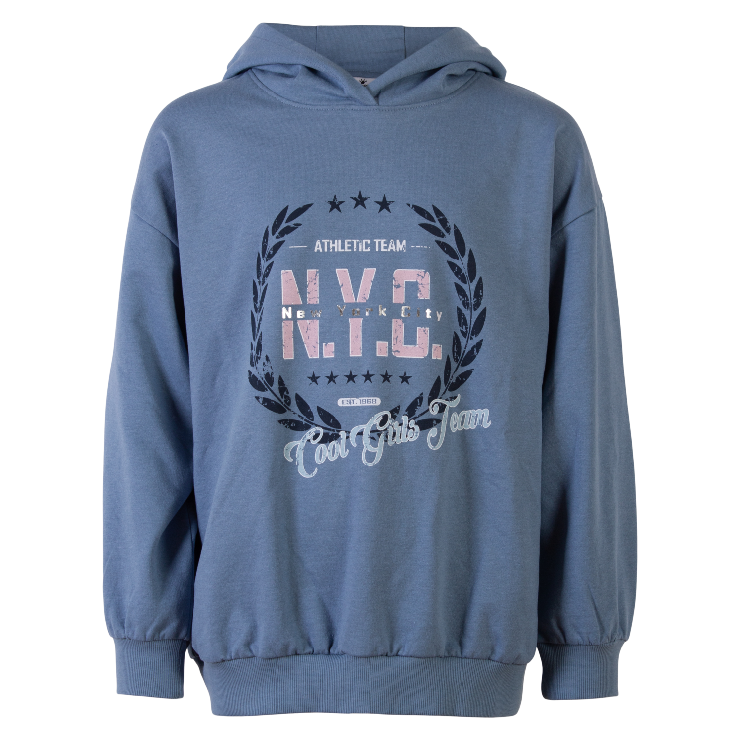 Køb Queenz Utah Pige Hættetrøje - Coronet Blue - 158/164 online billigt tilbud rabat tøj