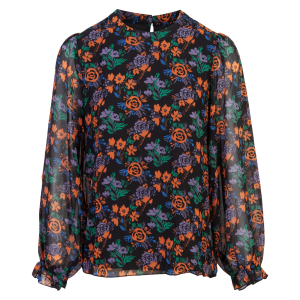 Køb Sirup Dame Bluse - Orange Flower - S online billigt tilbud rabat tøj