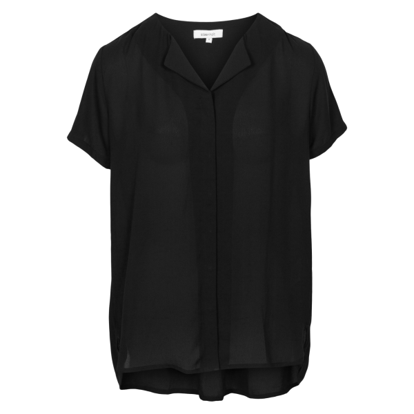 Køb Steenholt Clara Dame Kortærmet bluse - Jet Black - 46 online billigt tilbud rabat tøj