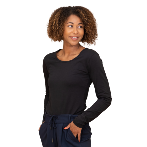 Køb Steenholt Harmony Dame Langærmet t-shirt - Black - S online billigt tilbud rabat tøj