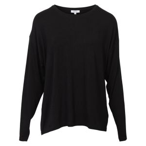 Køb Steenholt Joan Dame Langærmet t-shirt - Black - 44 online billigt tilbud rabat tøj