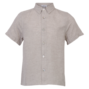 Køb Steenholt Linett Børne Kortærmet skjorte i hørmix - Woody - 92 online billigt tilbud rabat tøj