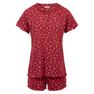 Køb Sunshine Dame Nattøjssæt - Rød - M online billigt tilbud rabat tøj