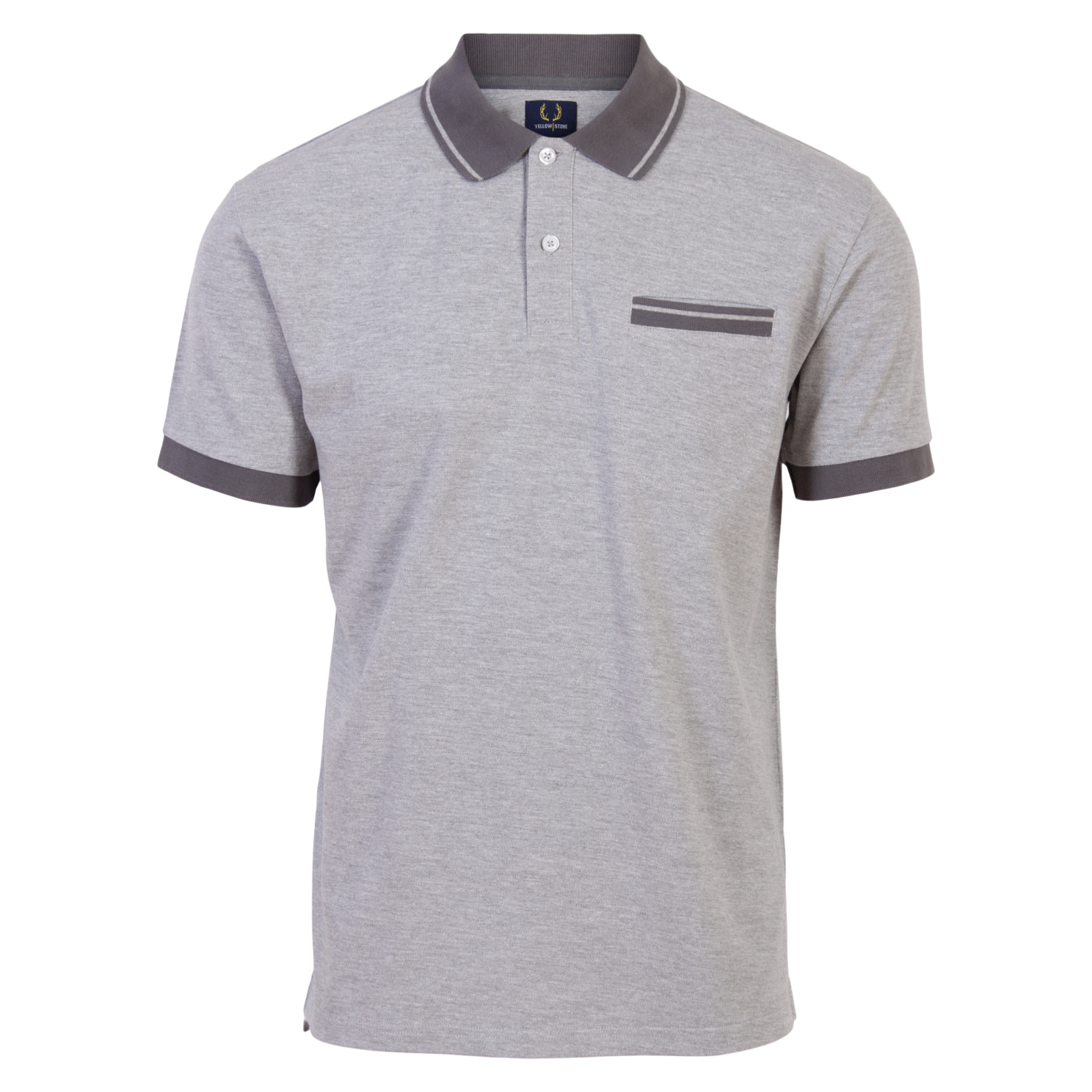 Køb Yellowstone Eagle Herre Polo - Grey Melange - M online billigt tilbud rabat tøj
