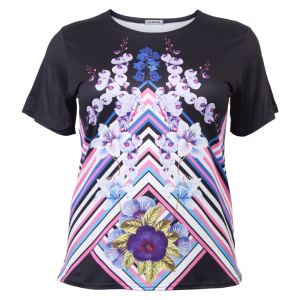 Køb Yue Sheng Dame T-shirt - Sort - 2XL/3XL online billigt tilbud rabat tøj