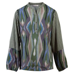 Køb ZbyZ Dame Bluse - Khaki Combi - 42/44 online billigt tilbud rabat tøj