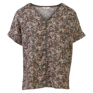 Køb ZbyZ Dame Bluse - Khaki Flower - 46/48 online billigt tilbud rabat tøj