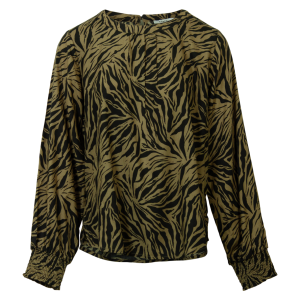 Køb ZbyZ Dame Bluse - Print 1 Khaki - 46/48 online billigt tilbud rabat tøj