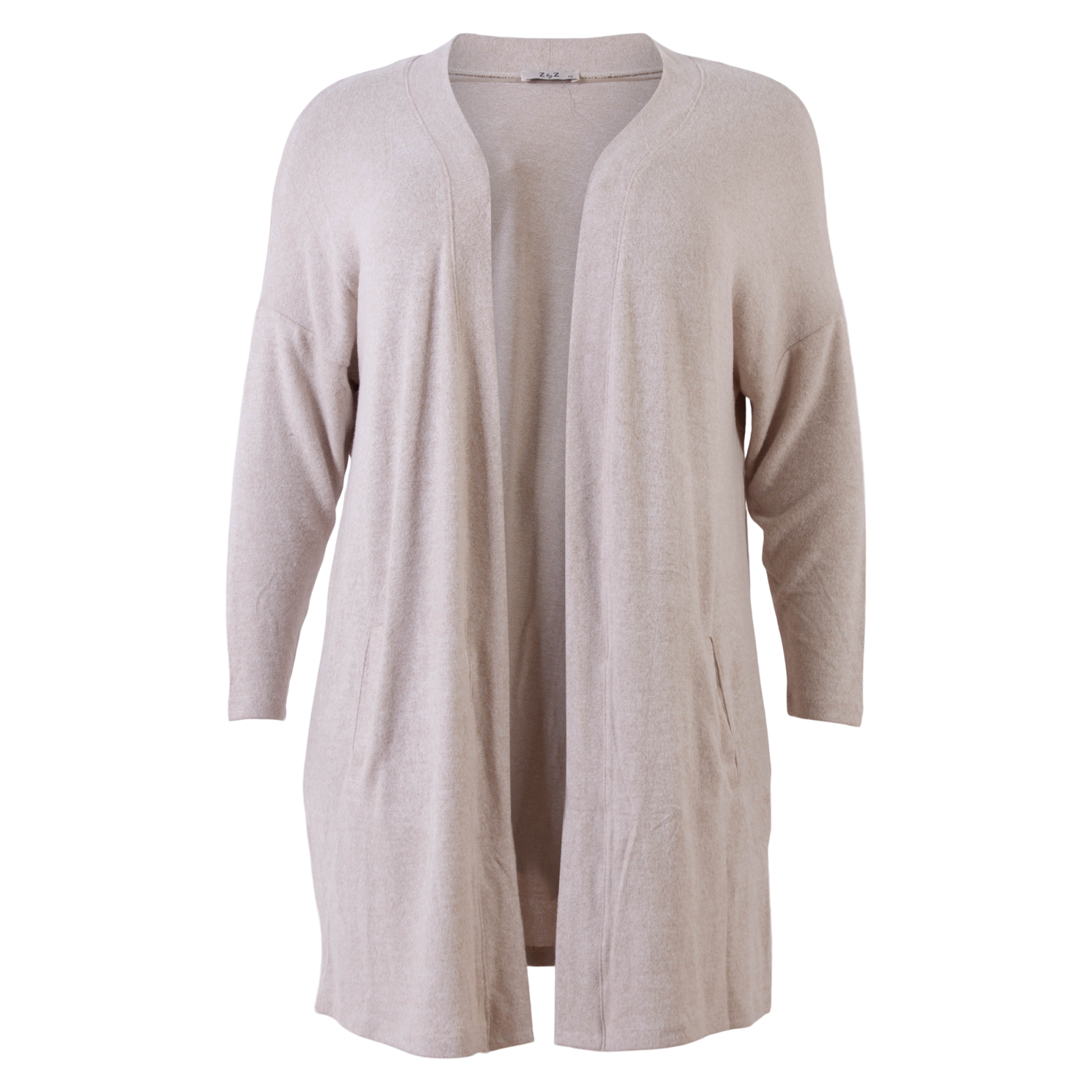Køb ZbyZ Dame Cardigan - Beige - 42/44 online billigt tilbud rabat tøj