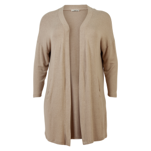 Køb ZbyZ Dame Cardigan - Beige Melange - 50/52 online billigt tilbud rabat tøj