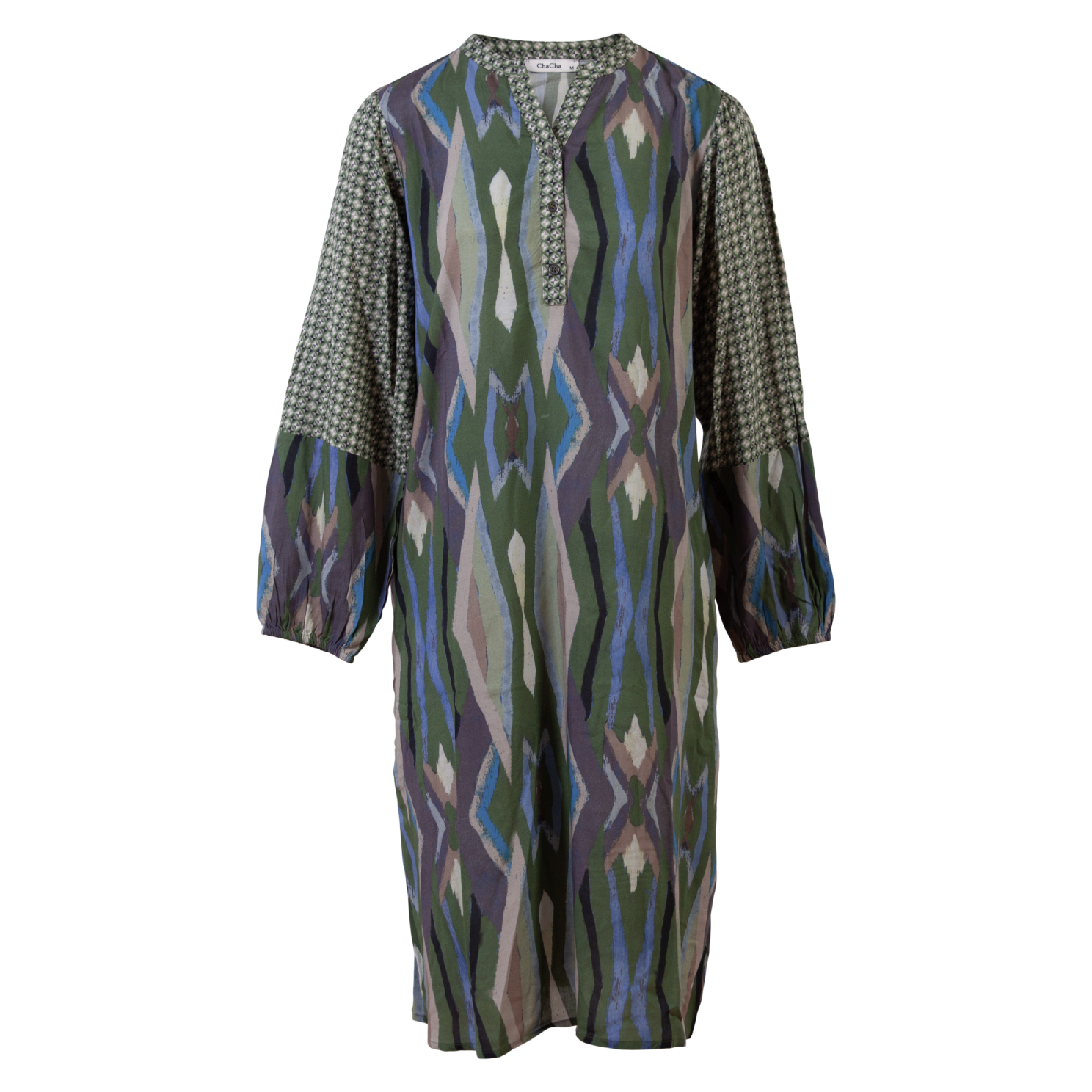 Køb ZbyZ Dame Kjole - Khaki Combi - 42/44 online billigt tilbud rabat tøj