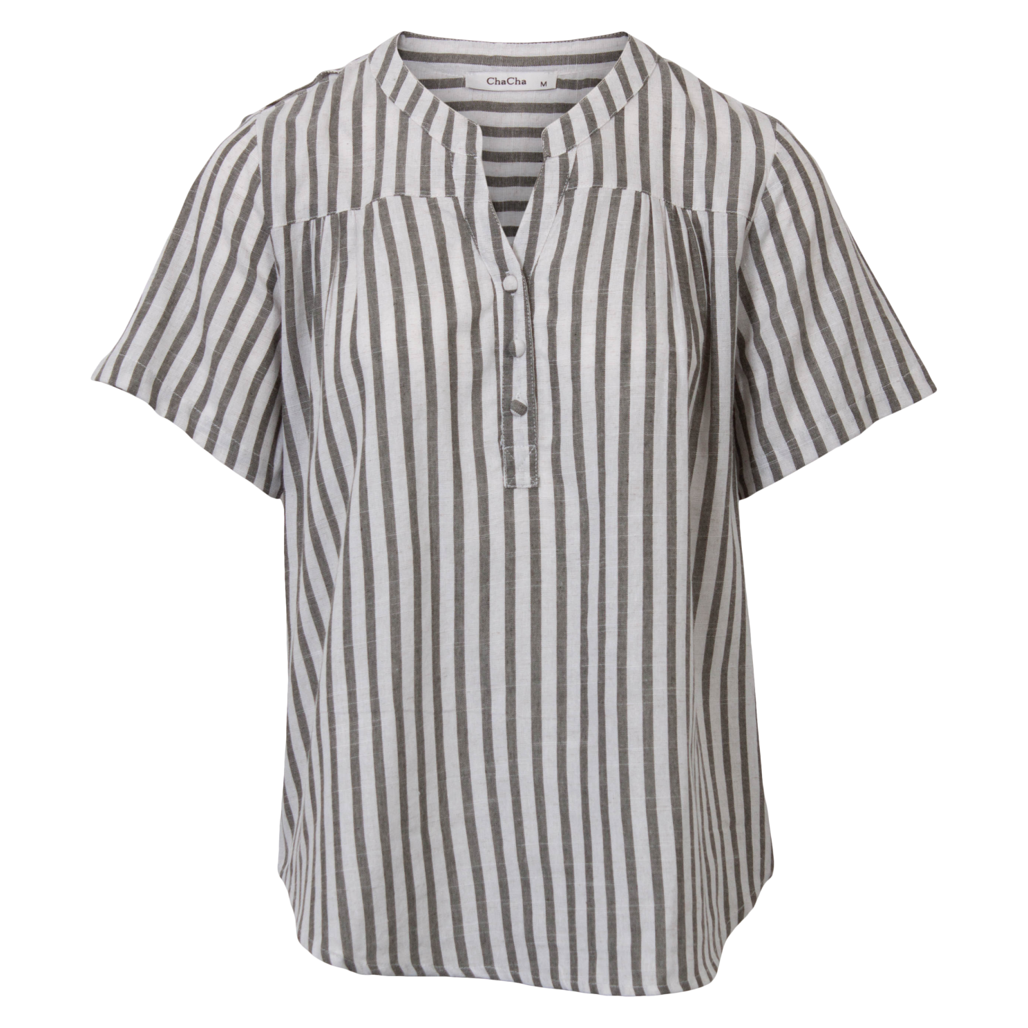 Køb ZbyZ Dame T-shirt i hørmix - Khaki - 46/48 online billigt tilbud rabat tøj